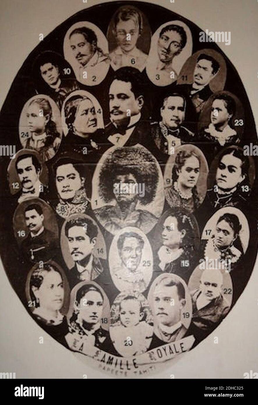La Famille Royale de Tahiti. Foto Stock
