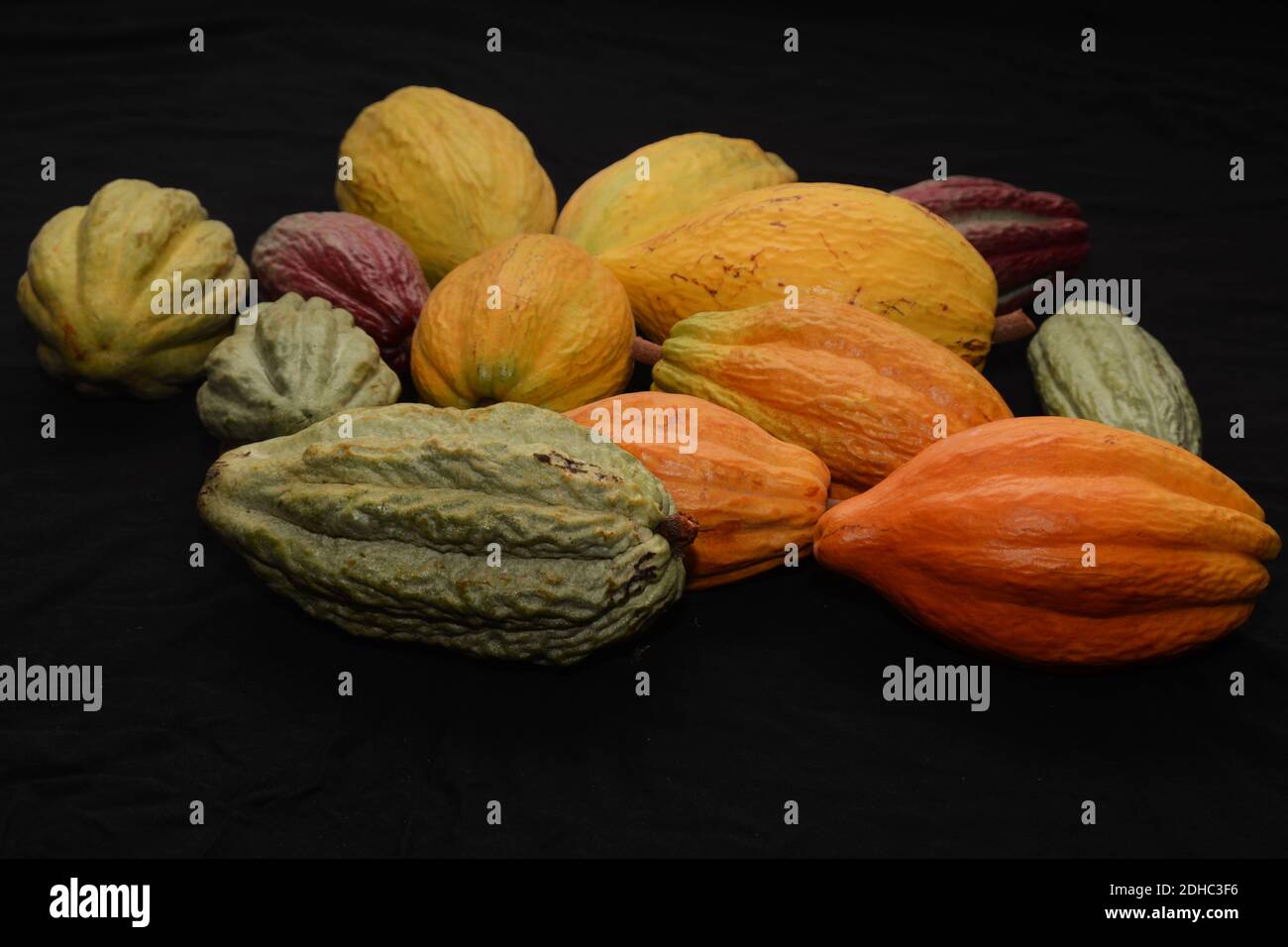 Baccelli di cacao Foto Stock