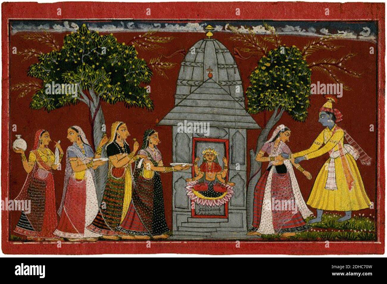 Krsna porta Rukmini lontano dal Santuario di Devi. Foto Stock Krsna porta Rukmini lontano dal Santuario di Devi. Foto Stock