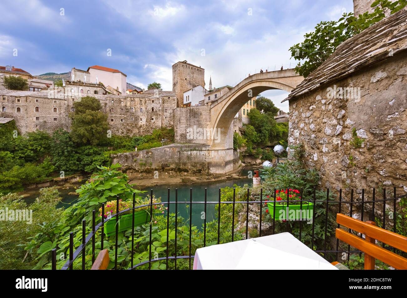 Il vecchio ponte di Mostar - Bosnia ed Erzegovina Foto Stock