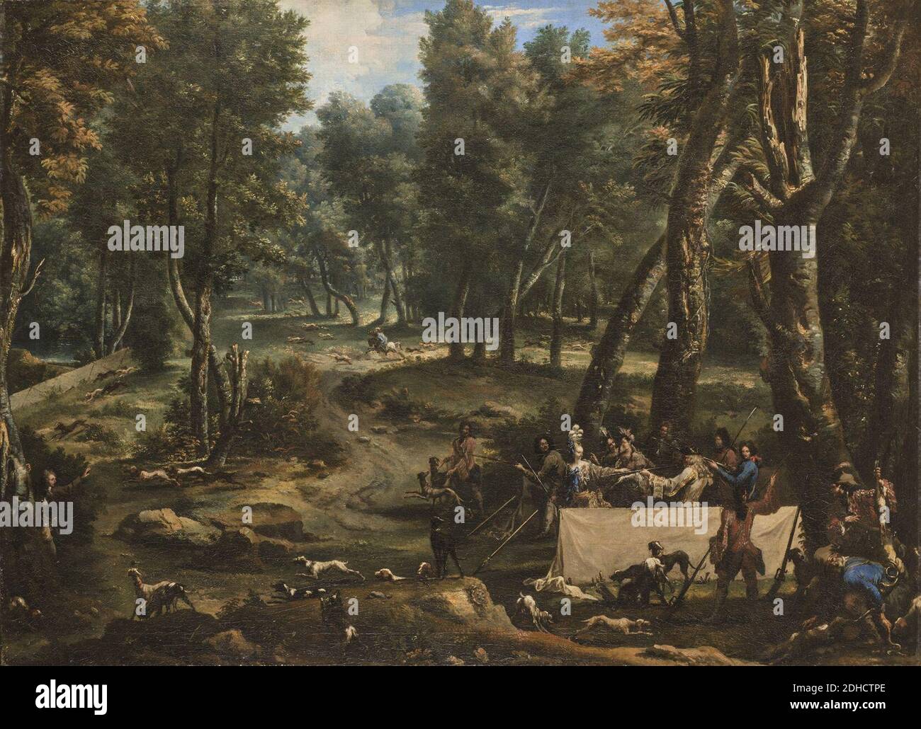 La caccia del Gran Principe Ferdinando de' Medici - Magnasco. Foto Stock