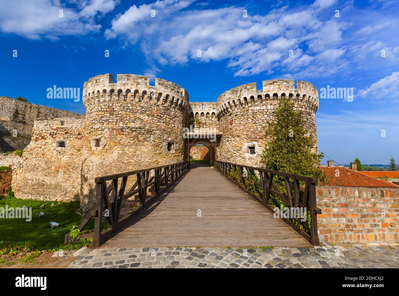 Fortezza di Kalemegdan a Belgrado - Serbia Foto Stock