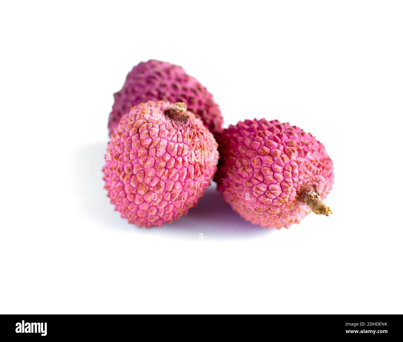 Litchi. Litchi freschi isolati su sfondo bianco Foto Stock