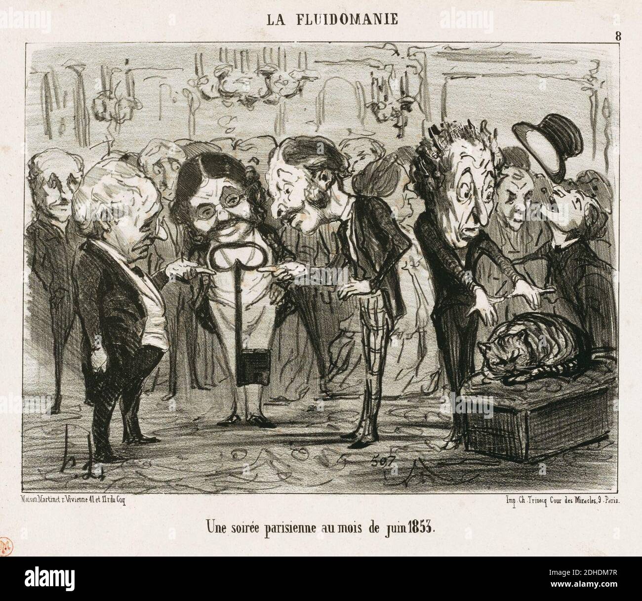 La Fluidomanie - une soirée parisienne au mois de juin 1853 . Foto Stock