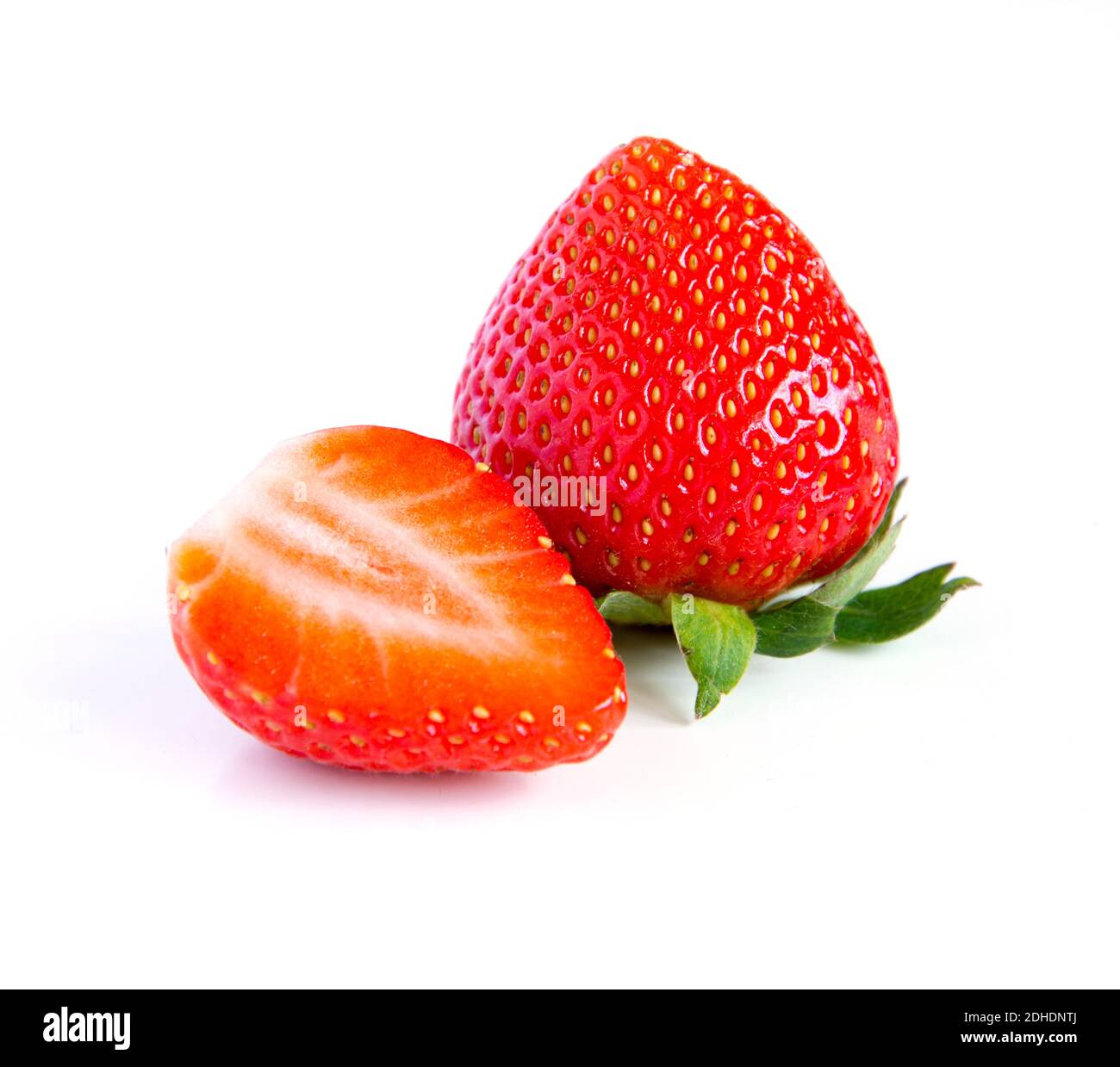 Mature, succosa splendida fragola close-up Foto Stock