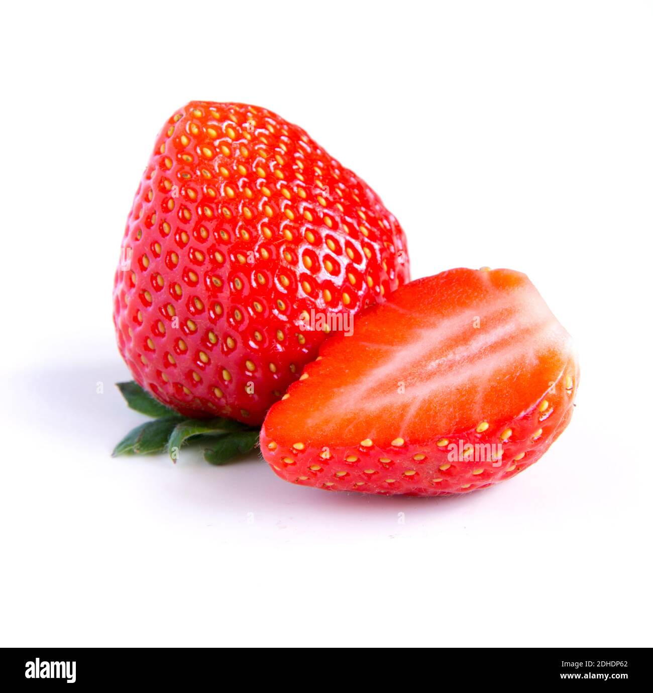 Mature, succosa splendida fragola close-up Foto Stock
