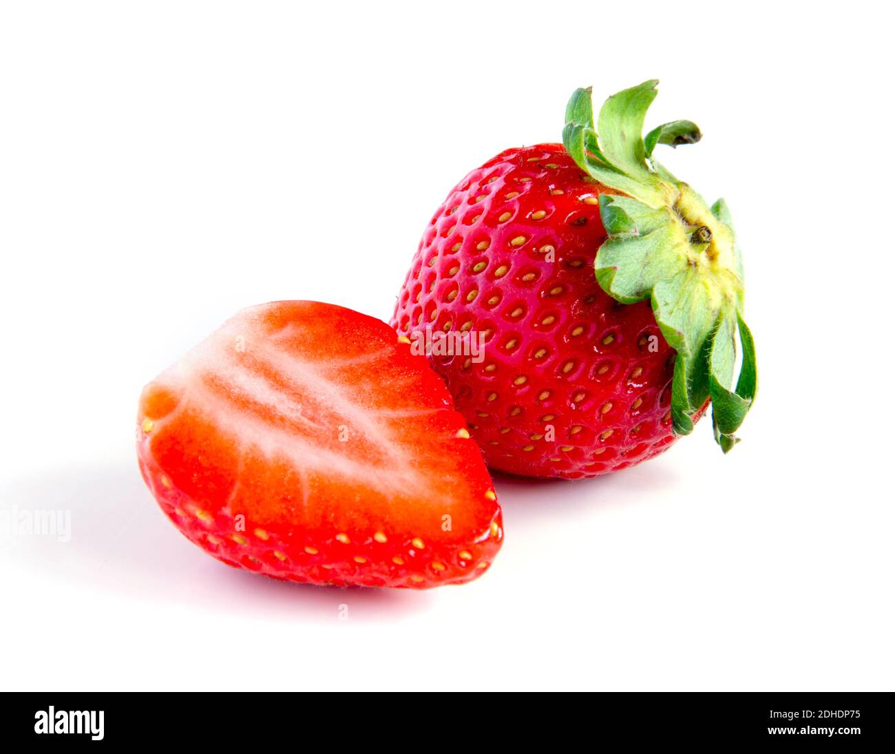 Mature, succosa splendida fragola close-up Foto Stock