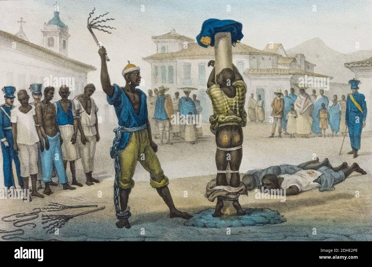 L'exécution de la Punition de fouet di Jean-Baptiste Debret 2. Foto Stock