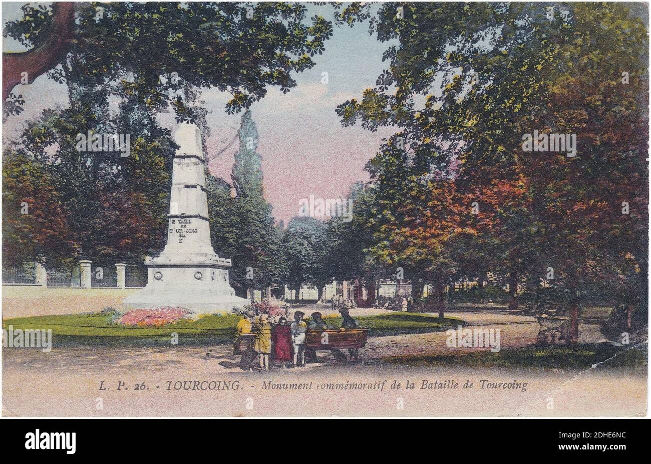 L.P. 26 Tourcoing - Monument commémoratif de la Bataille de Tourcoing. Foto Stock