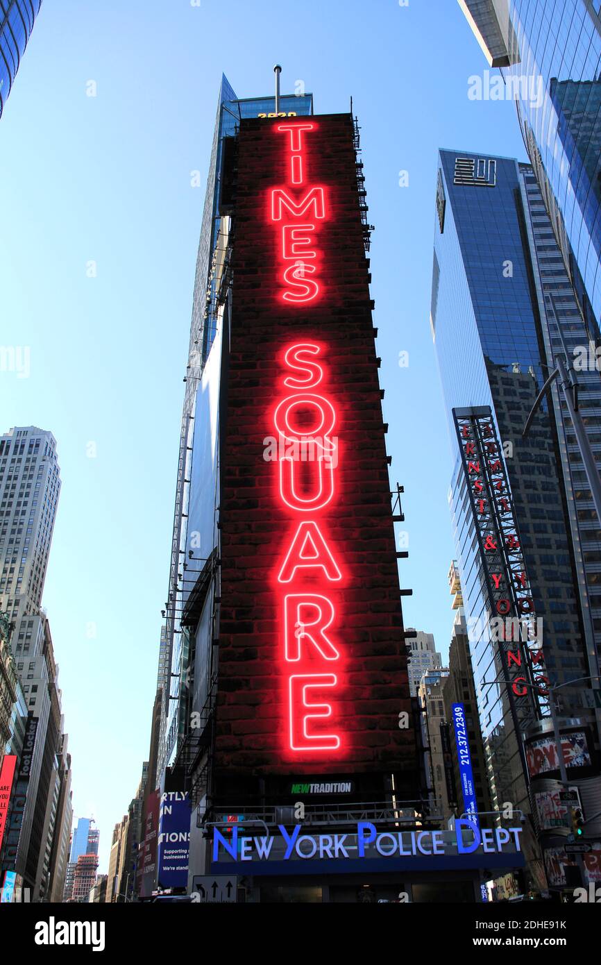 One Times Square, Billboard, Manhattan, New York City, Stati Uniti Foto Stock