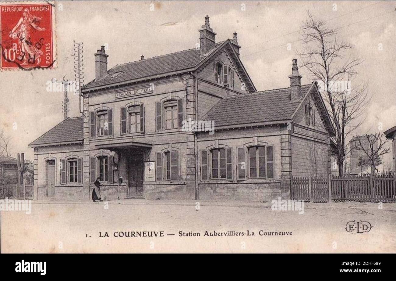 La Courneuve.Station Aubervilliers-la Courneuve. Foto Stock