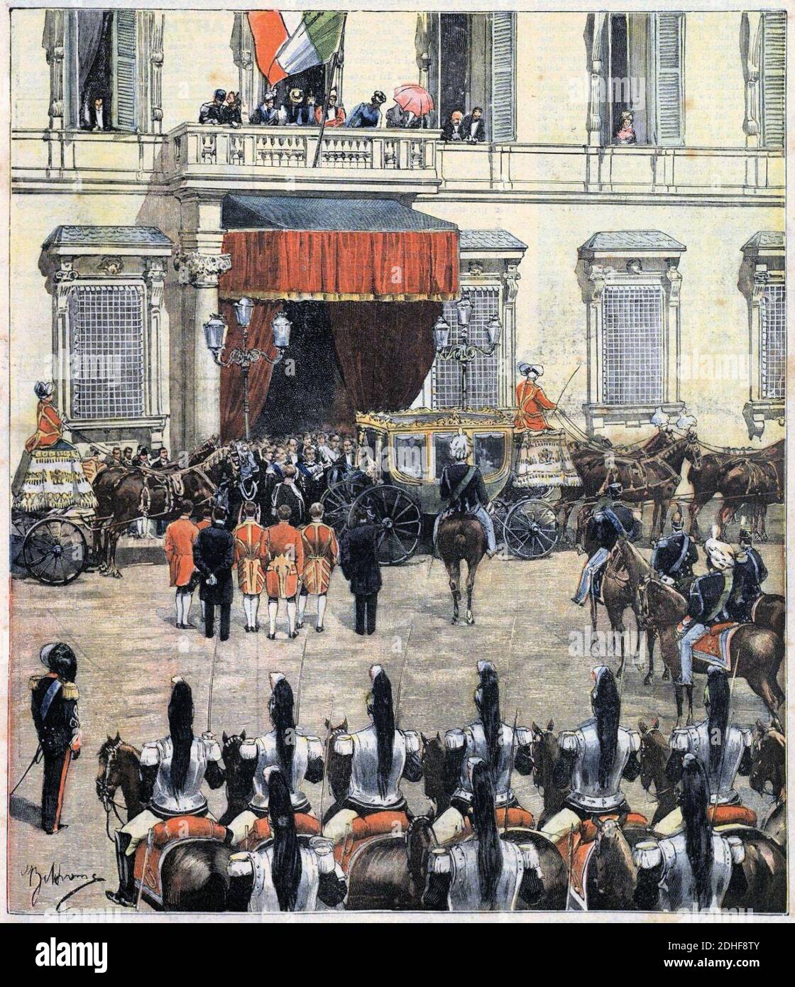 La Domenica del Corriere, 24 giugno 1900 - apertura XXI legislatura. Foto Stock