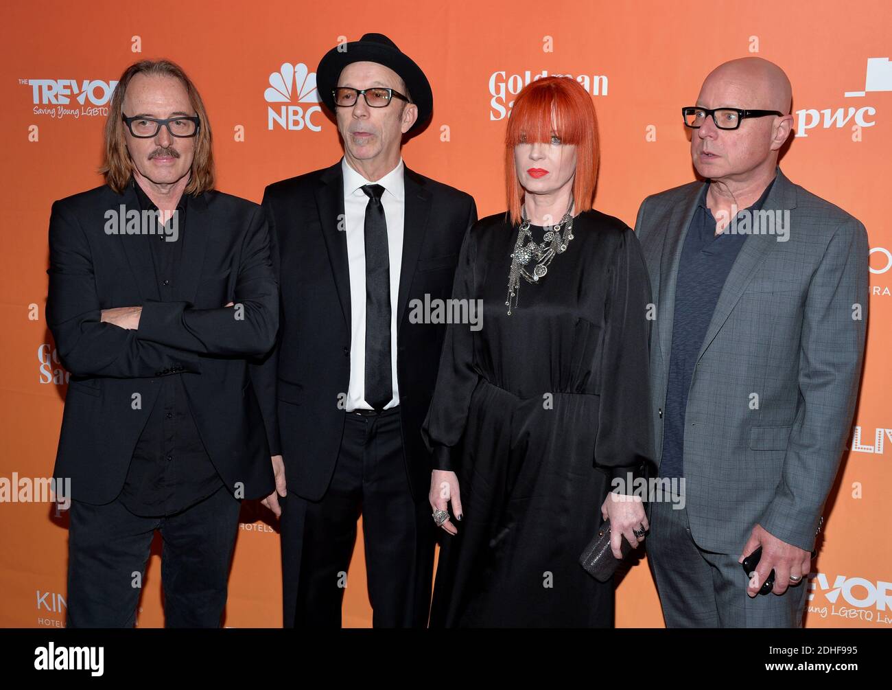 Butch Vig, Duke Erikson, Shirley Manson e Steve Marker of Garbage partecipano al Trevor Project's 2017 TrevorLIVE LA Gala al Beverly Hilton Hotel il 3 dicembre 2017 a Beverly Hills, Los Angeles, CA, USA. Foto di Lionel Hahn/ABACAPRESS.COM Foto Stock