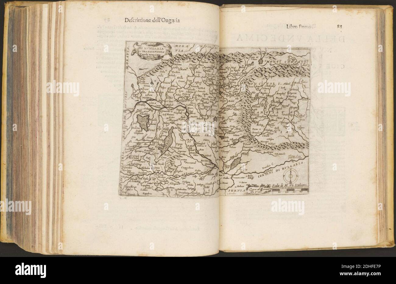La Geografia di Claudio Tolomeo Alessandrino, Tradotta di Greco nell'Idioma volare Italiano da Girolamo Russcelli (1598) 47. Foto Stock