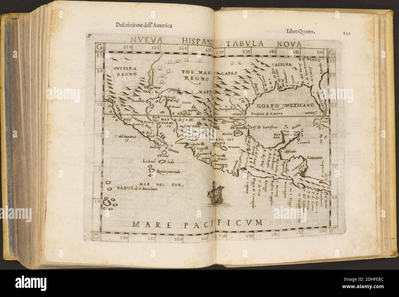 La Geografia di Claudio Tolomeo Alessandrino, Tradotta di Greco nell'Idioma volare Italiano da Girolamo Russcelli (1598) 64. Foto Stock