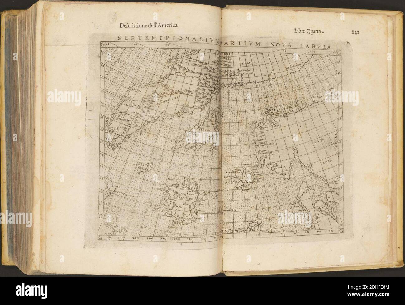 La Geografia di Claudio Tolomeo Alessandrino, Tradotta di Greco nell'Idioma volare Italiano da Girolamo Russcelli (1598) 68. Foto Stock