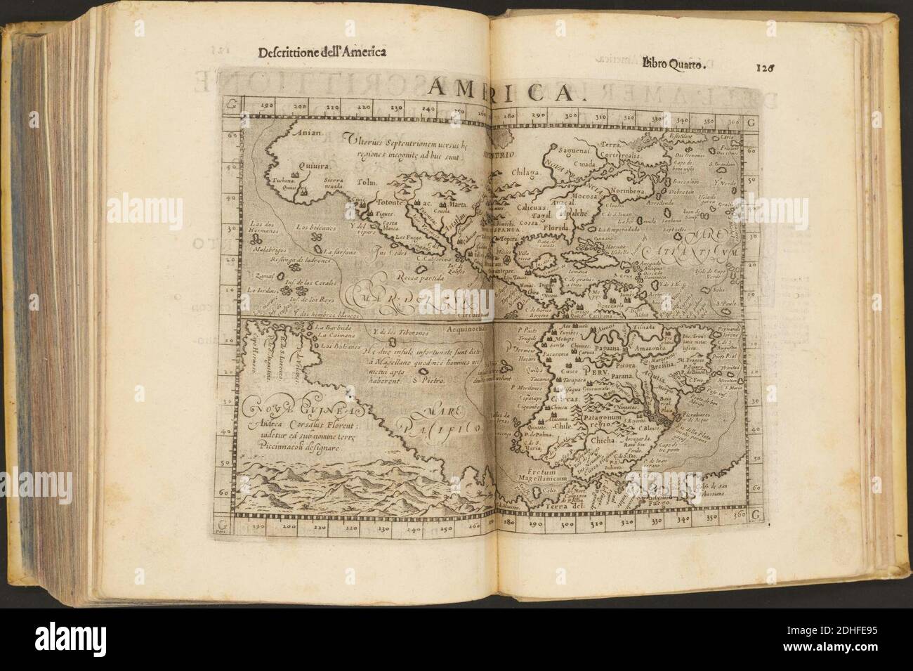 La Geografia di Claudio Tolomeo Alessandrino, Tradotta di Greco nell'Idioma volare Italiano da Girolamo Russcelli (1598) 62. Foto Stock