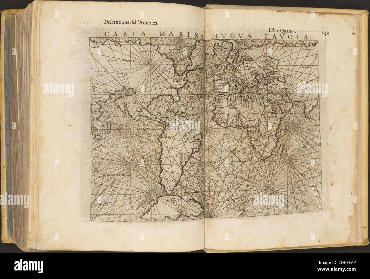 La Geografia di Claudio Tolomeo Alessandrino, Tradotta di Greco nell'Idioma volare Italiano da Girolamo Russcelli (1598) 69. Foto Stock