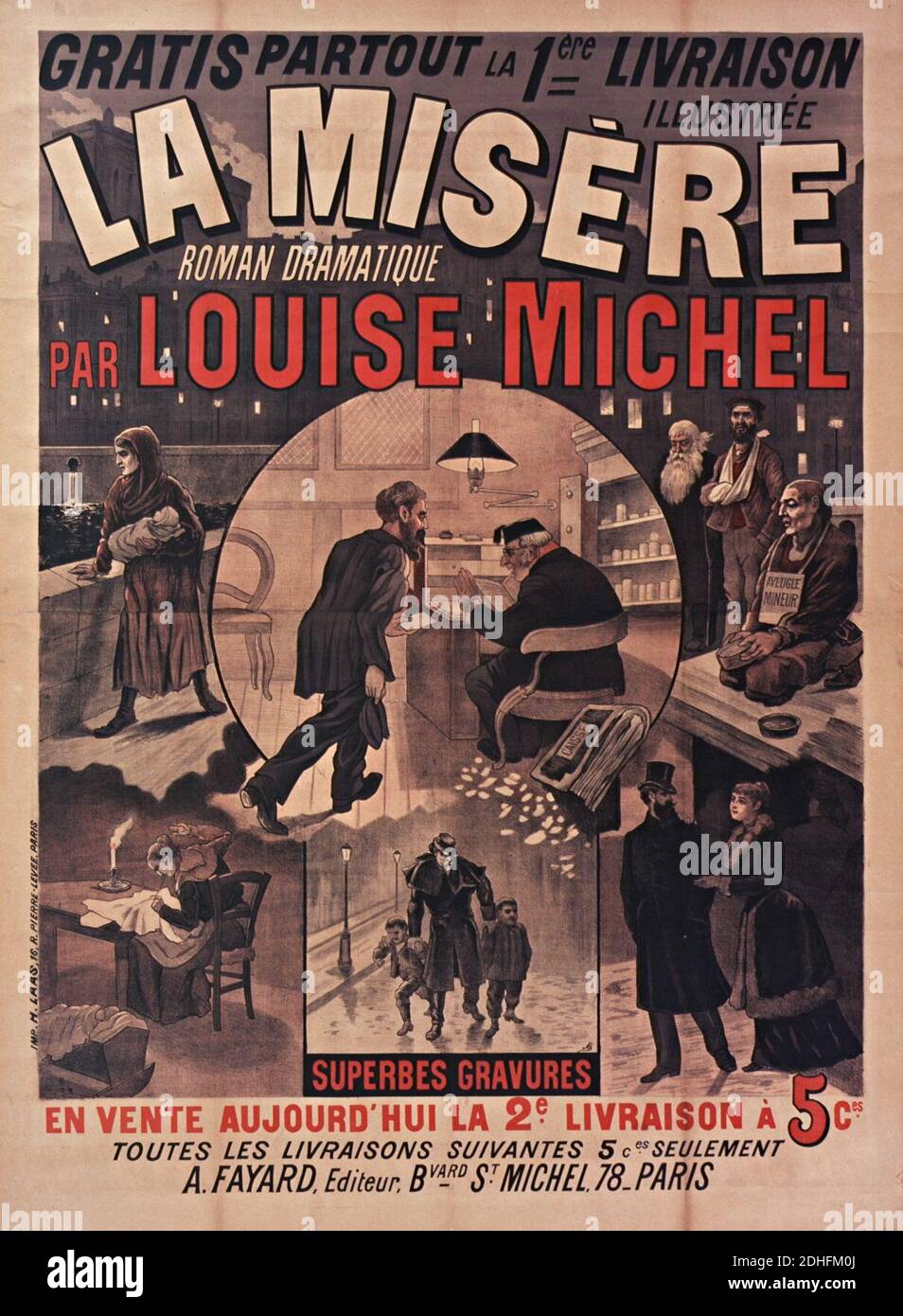 La misere Louise Michel. Foto Stock