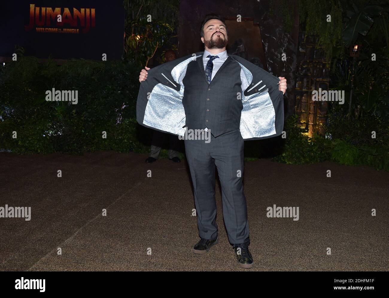 Jack Black partecipa alla prima di Columbia Pictures 'Jumanji: Welcome to the Jungle' il 11 dicembre 2017 a Los Angeles, California, USA. Foto di Lionel Hahn/ABACAPRESS.COM Foto Stock