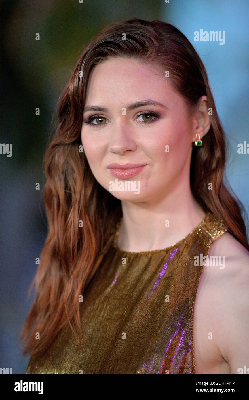 Karen Gillan partecipa alla prima di Columbia Pictures 'Jumanji: Welcome to the Jungle' il 11 dicembre 2017 a Los Angeles, California, USA. Foto di Lionel Hahn/ABACAPRESS.COM Foto Stock