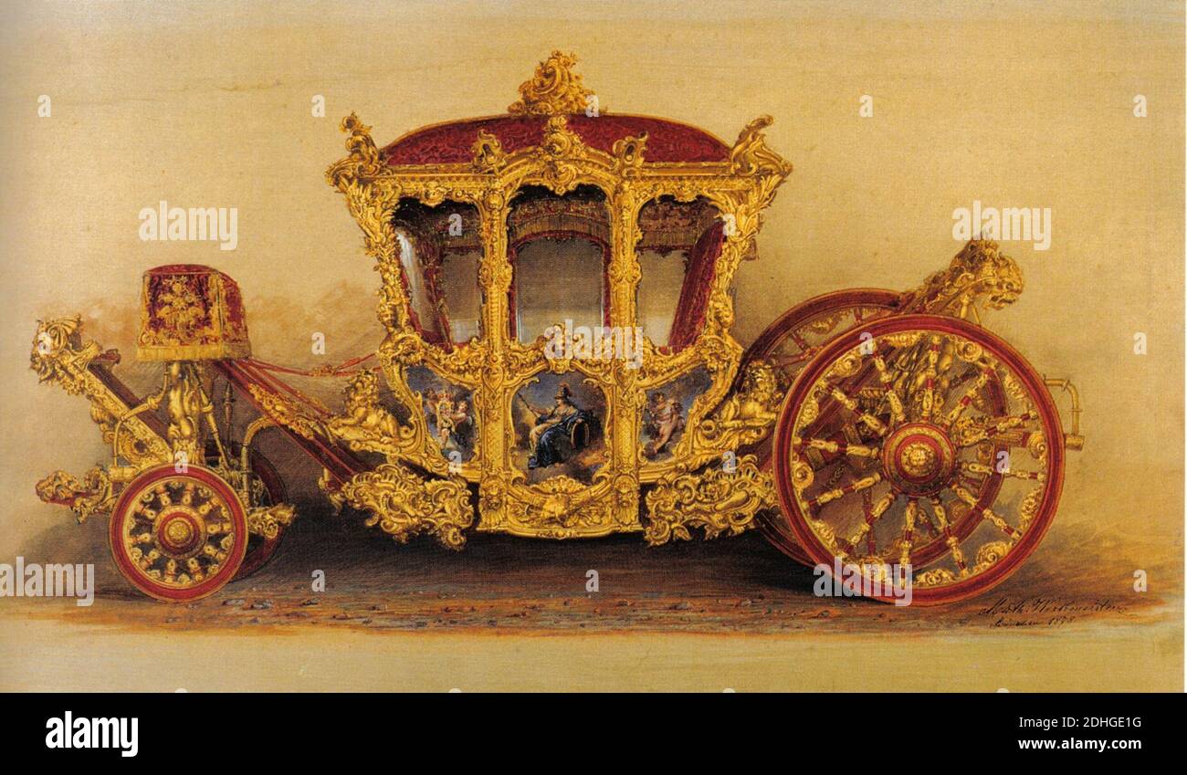 Krönungswagen Karl VII. Foto Stock