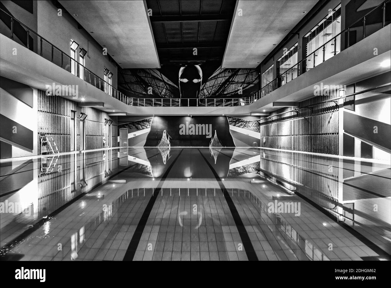 Piscina coperta Foto Stock