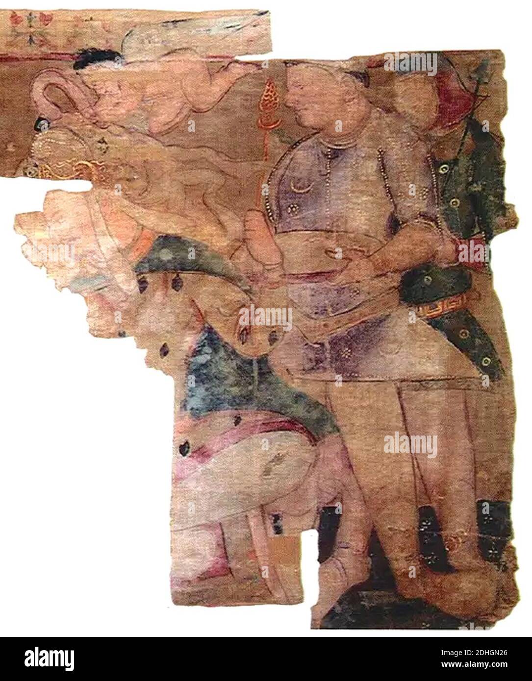 Kushan reggente e assistenti, Bactria 74-258 CE. Foto Stock