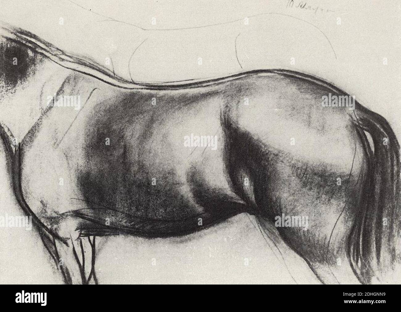 Kuzma Petrov-Vodkin sketch-for-the-painting-bathing-the-red-horse-1912. Foto Stock