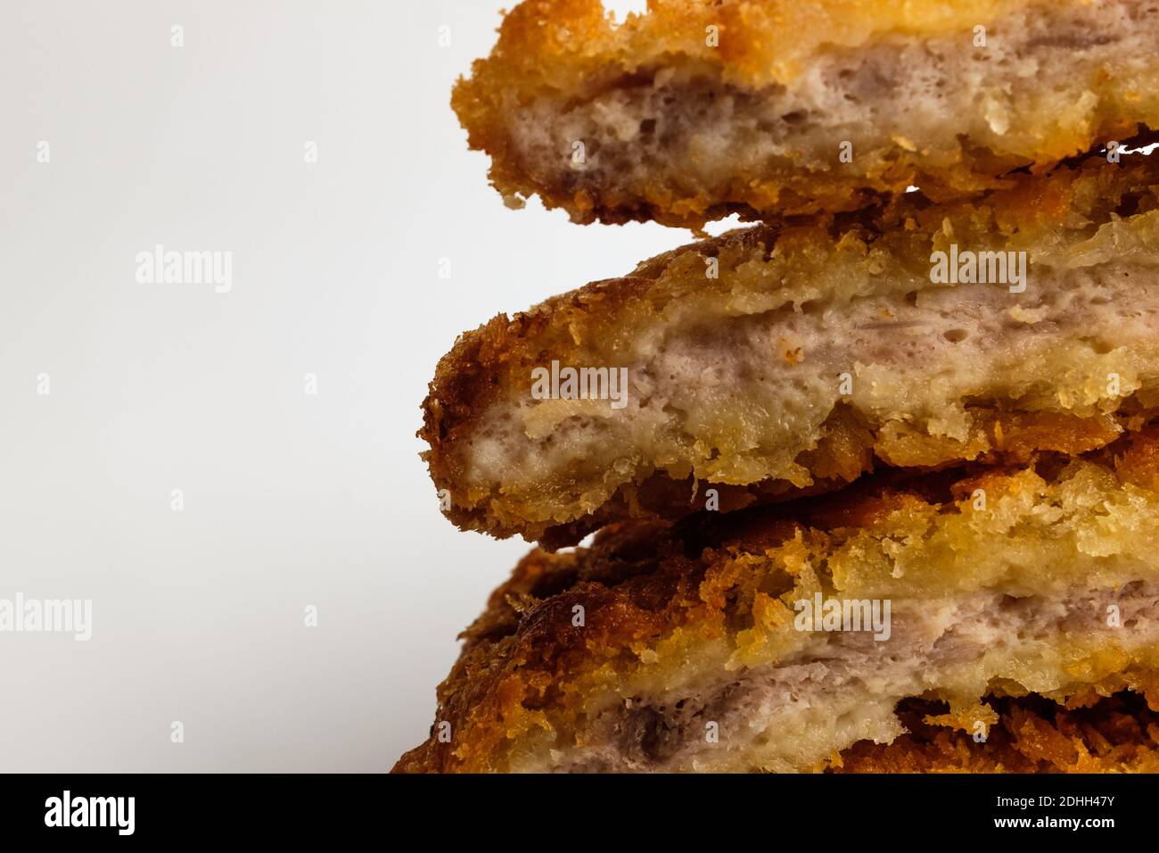 Cotoletta di maiale fritta con maiale tritato Foto Stock