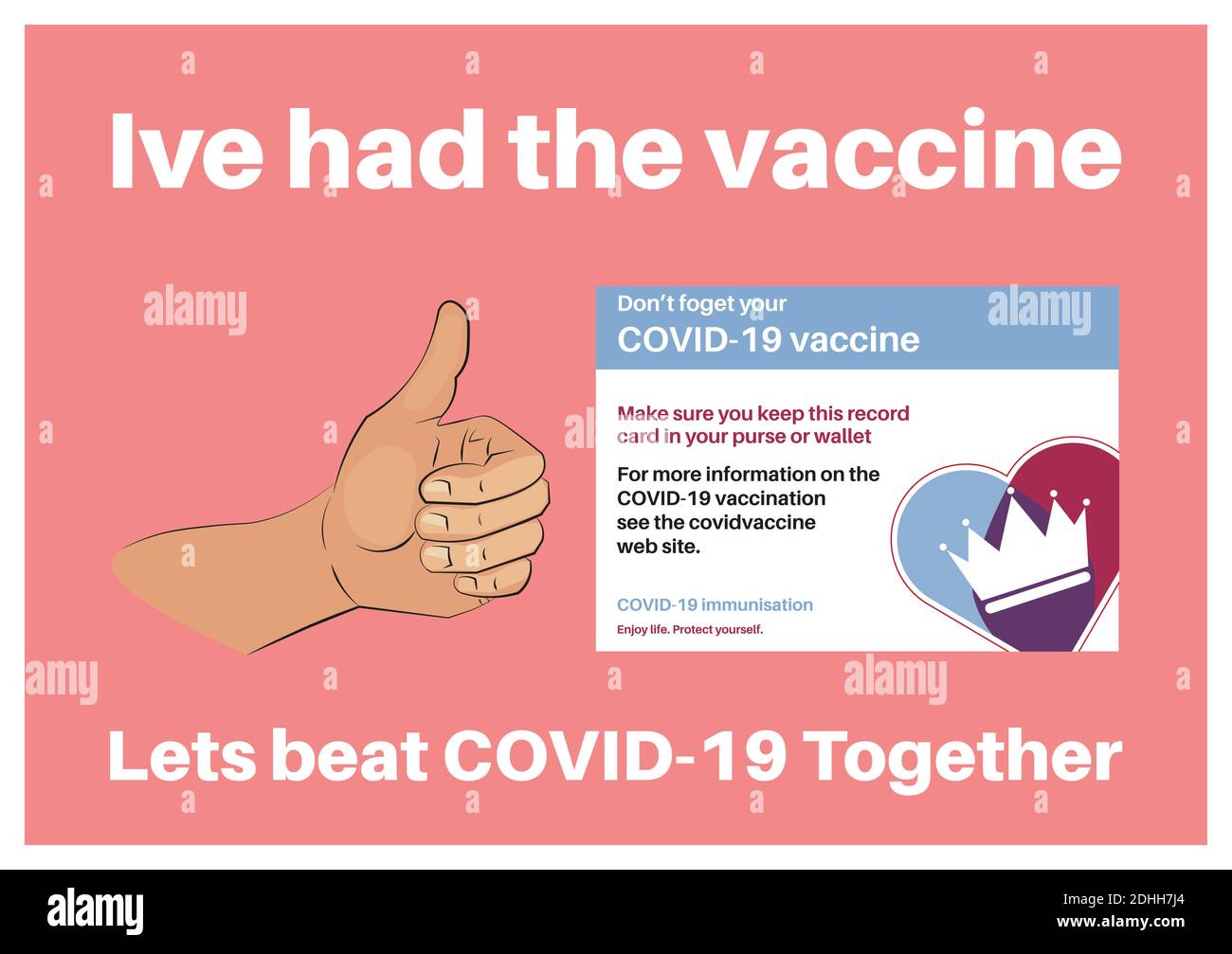 La vaccinazione COVID-19 registra l'illustrazione vettoriale della scheda su sfondo bianco Illustrazione Vettoriale