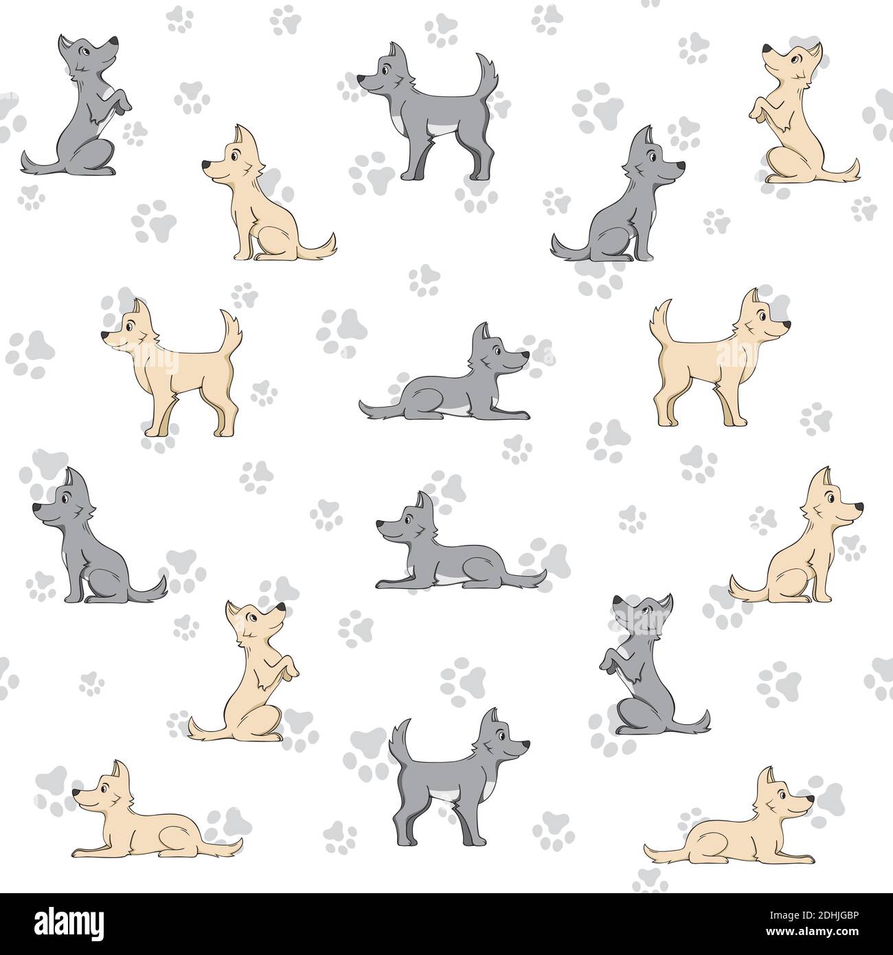 Stampa uniforme su sfondo bianco. Illustrazione Vettoriale