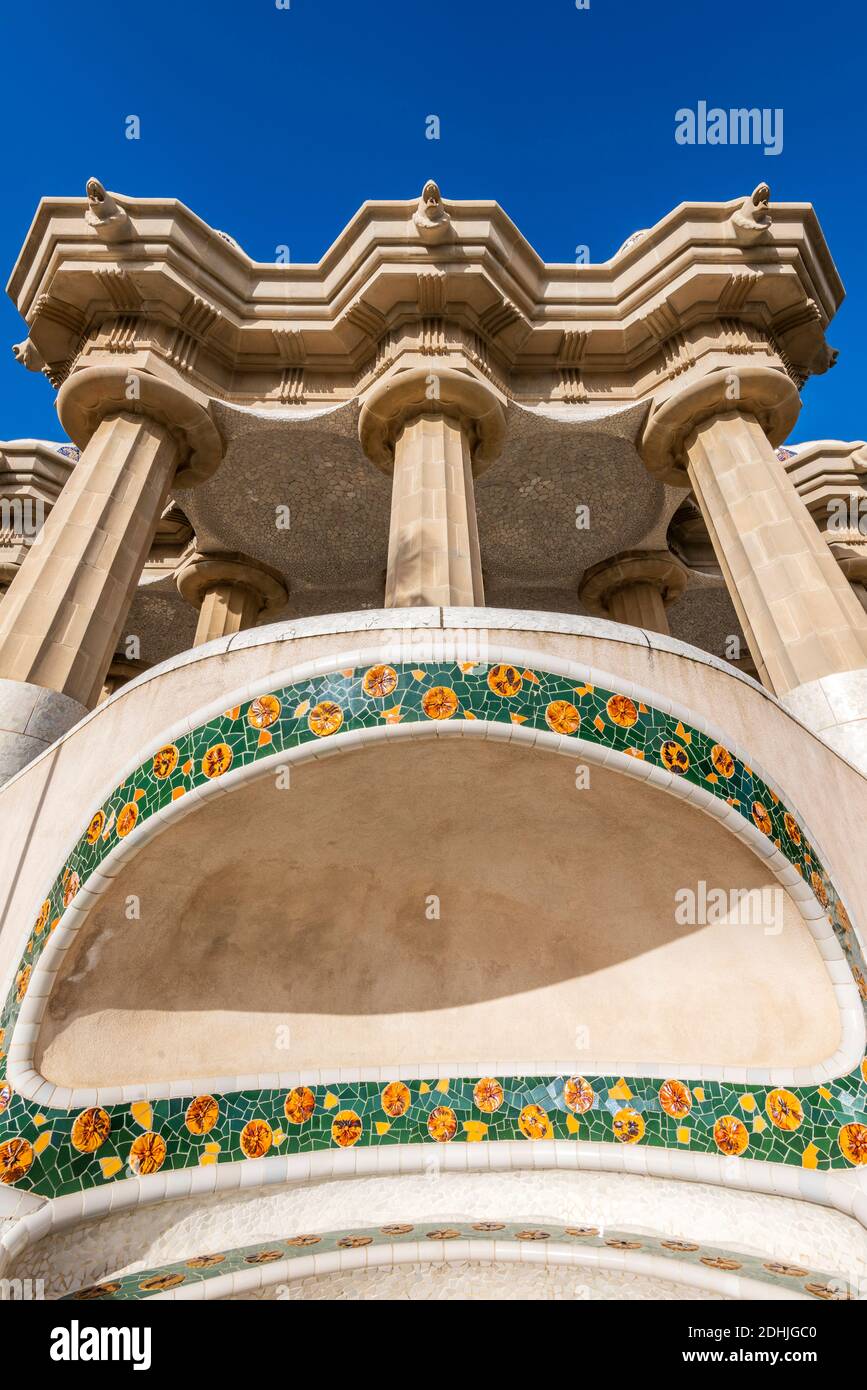 Parco Guell, Barcellona, in Catalogna, Spagna Foto Stock