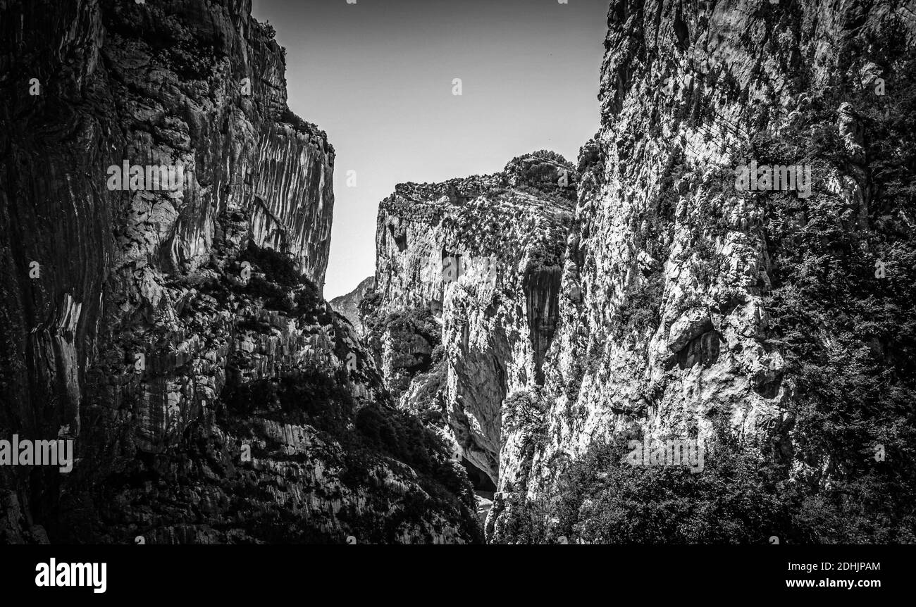 Incredibile natura del Canyon Verdon in Francia Foto Stock