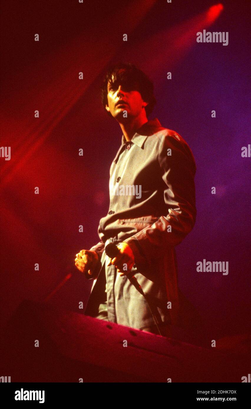 Pulp si esibisce al Glastonbury Festival 1998, Worthy Farm Somerset, Inghilterra. Foto Stock