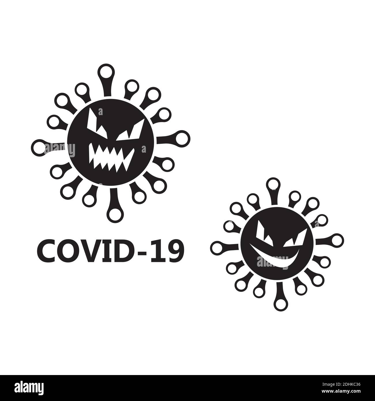 Icona di illustrazione del vettore di Corona Virus Illustrazione Vettoriale