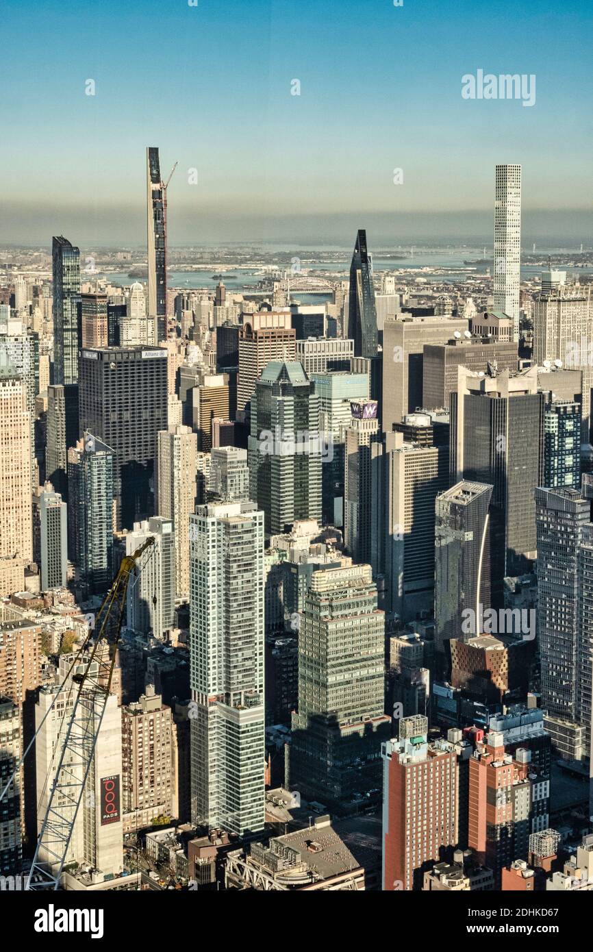 Vista dalla piattaforma di osservazione Edge, Hudson Yards, New York, USA Foto Stock