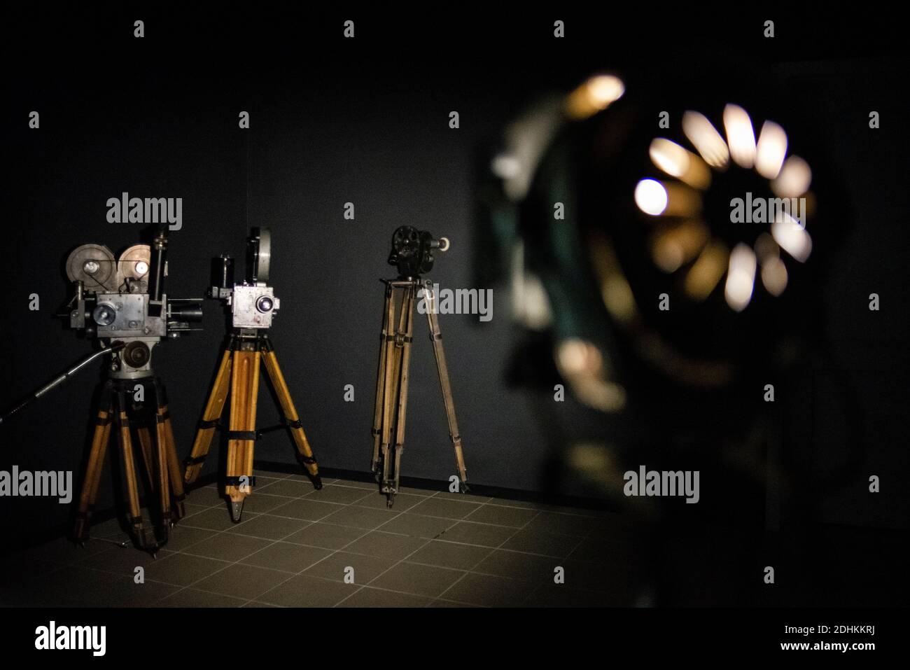 Centro Dovzhenko a Kiev, Ucraina. Il Centro Nazionale Oleksandr Dovzhenko (Centro Dovzhenko) è il più grande Archivio di Stato ucraino. Conserva più di 5000 titoli di film ucraini, russi, europei e americani del 1910. L'attività del centro è incentrata sulla conservazione, il restauro, la ricerca e l'aumento del National ucraine Film Fund. Foto Stock