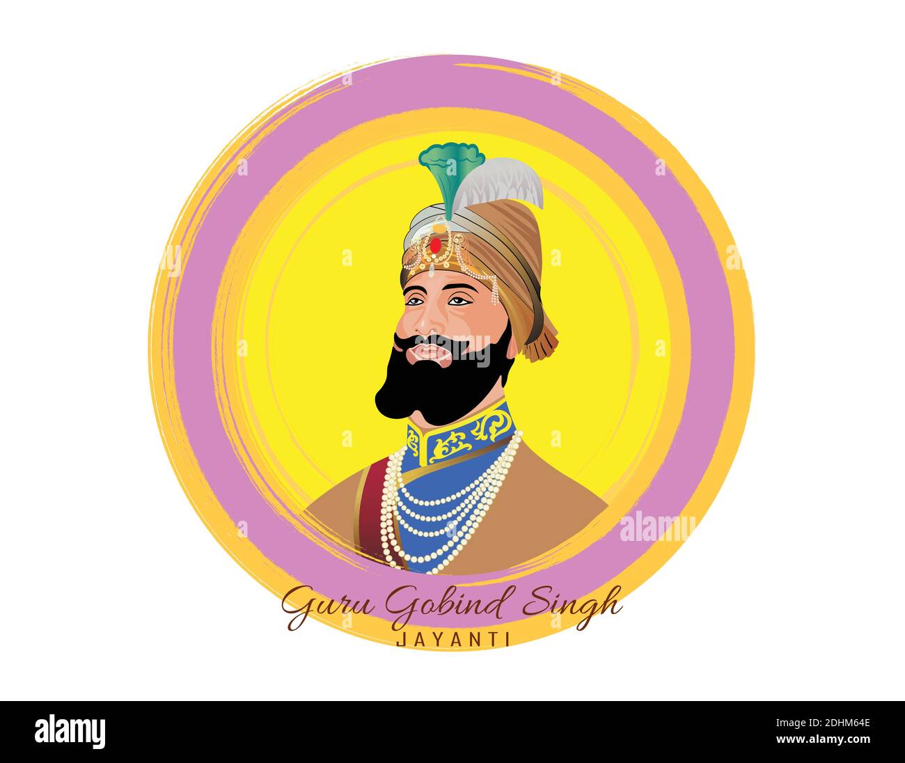 Illustrazione vettoriale di Happy Guru Gobind Singh Jayanti festival per Sikh celebrazione Illustrazione Vettoriale