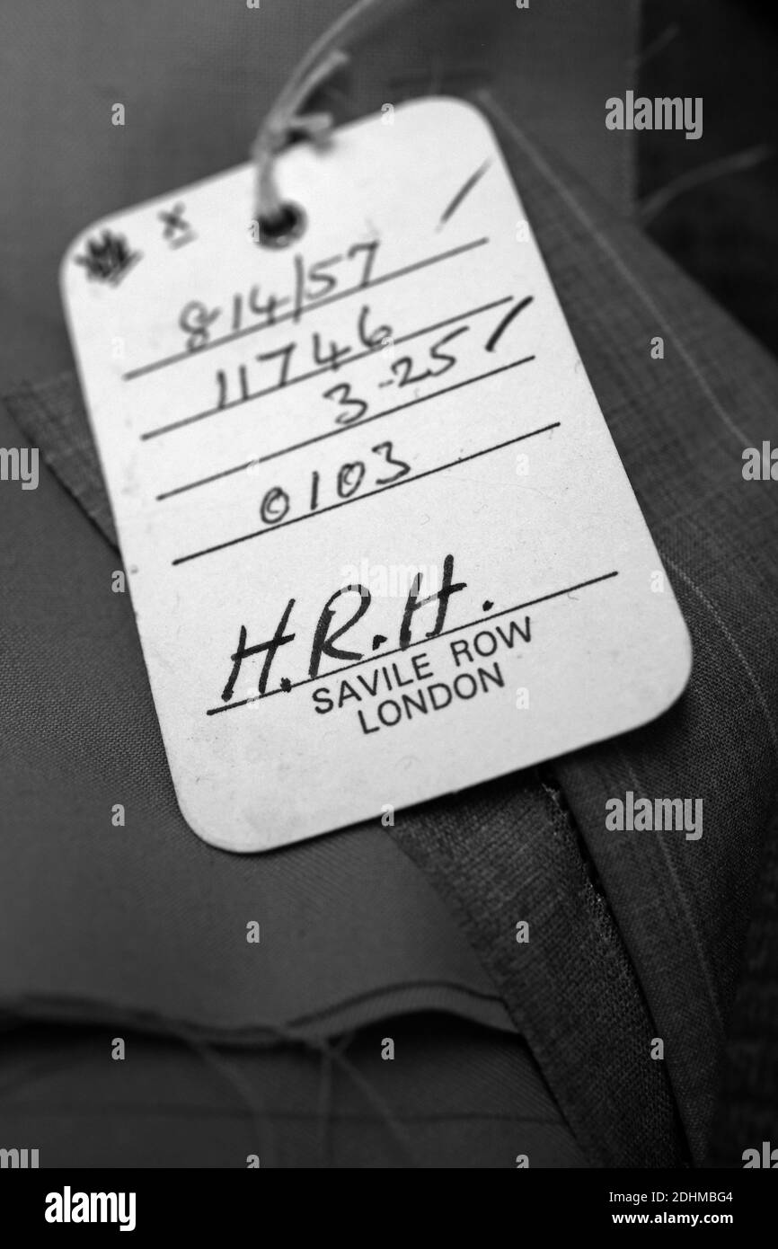Regno Unito /Londra /Prince Charles Tailor Anderson & Sheppard Foto Stock