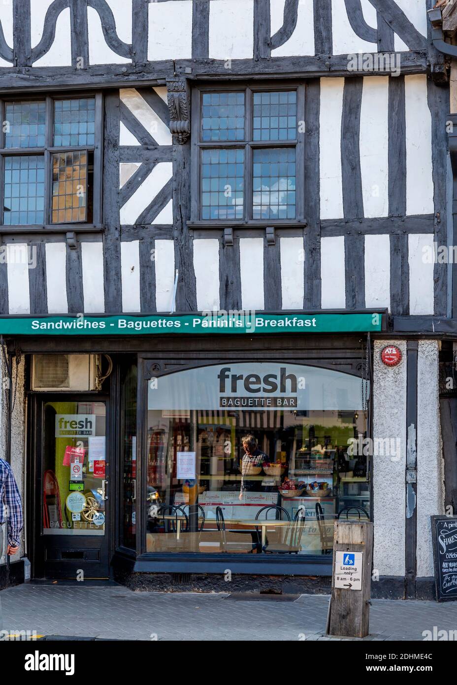Fresh Baguette Bar nel centro di Stratford Upon Avon. Foto Stock