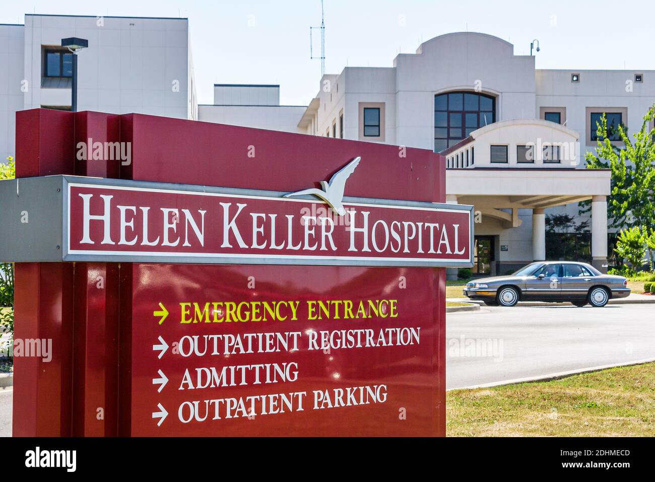 Alabama Tuscumbia Helen Keller Hospital, ingresso all'esterno, Foto Stock