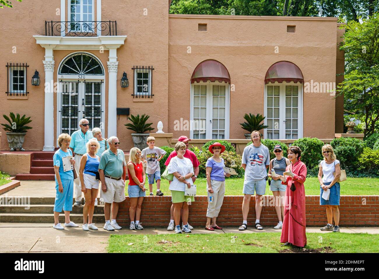 Tour a piedi della Decatur dell'Alabama, quartiere storico di New Albany, guida di gruppo, Foto Stock