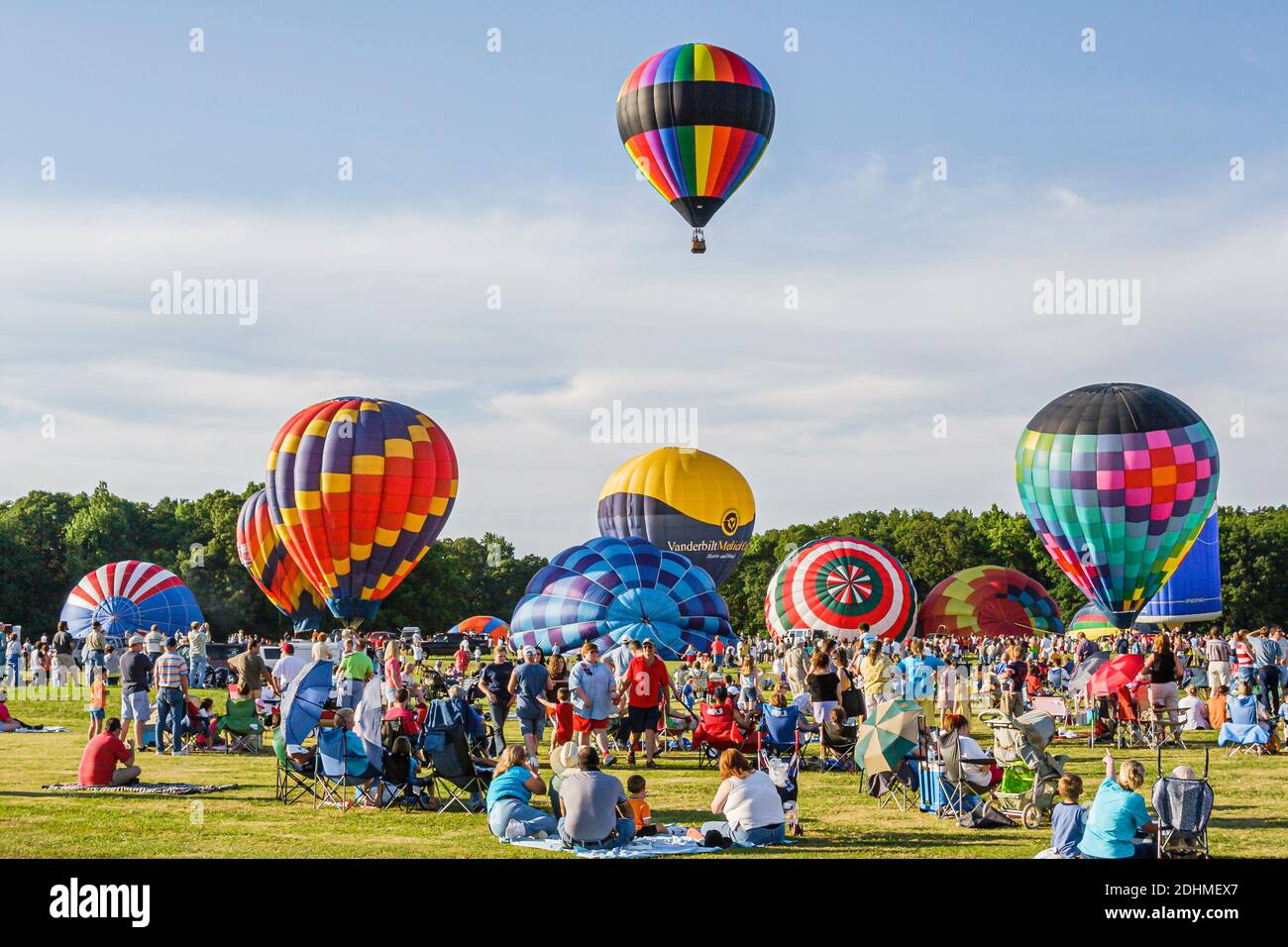 Alabama Decatur Alabama Jubilee Hot Air Balloon Classic, decollo annuale delle mongolfiere di Point Mallard Park, Foto Stock