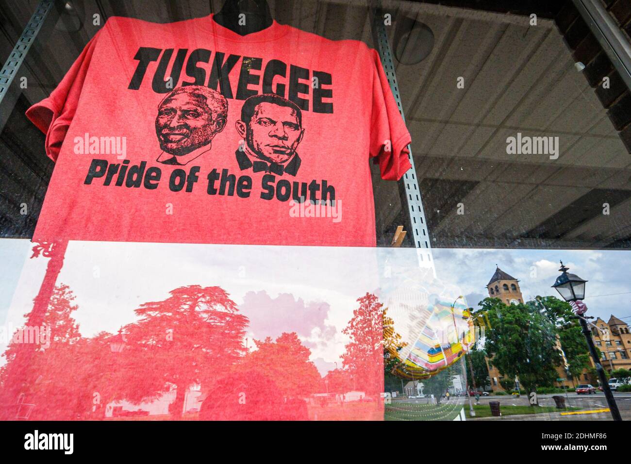 T-shirt souvenir Alabama Tuskegee, Booker T Washington George Washington Carver, Foto Stock