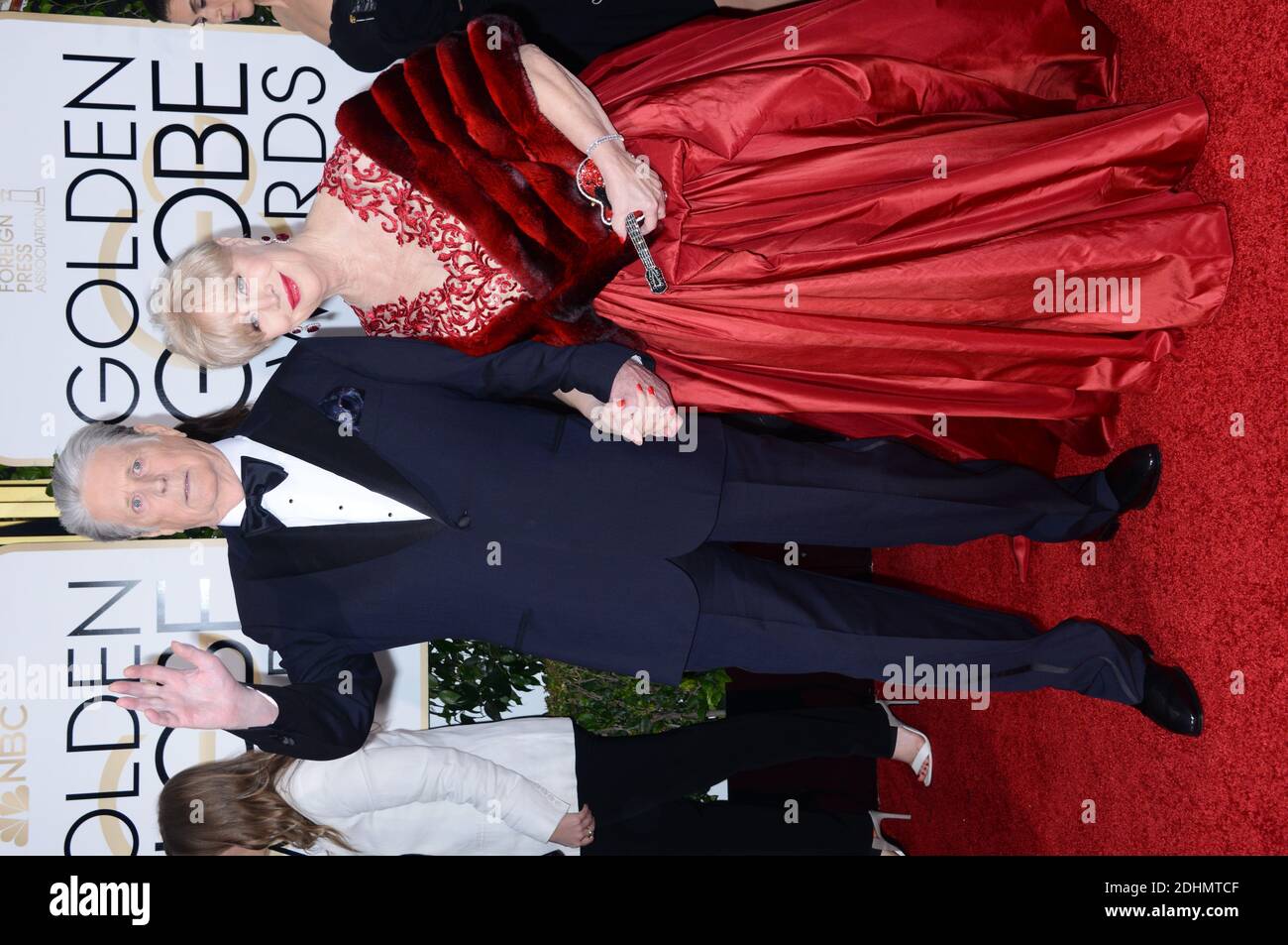 Il musicista Brian Wilson e Melinda Ledbetter hanno partecipato al 73° Premio annuale Golden Globe Awards tenutosi al Beverly Hilton Hotel di Los Angeles, CA, USA, 10 gennaio 2016. Foto di Lionel Hahn/ABACAPRESS.COM Foto Stock