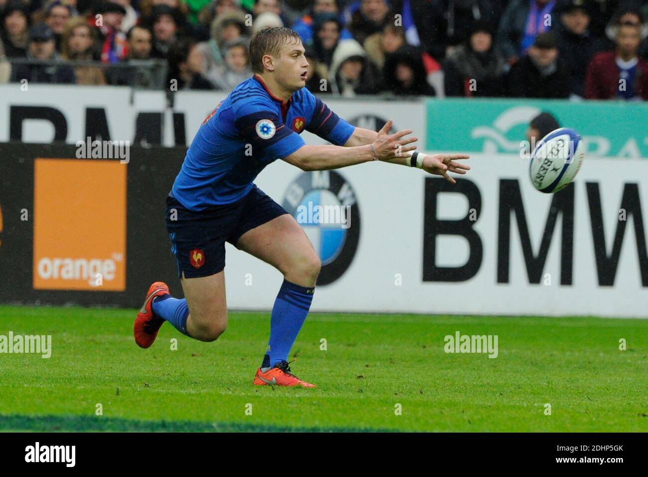 Jules Plisson in Francia durante il torneo Rugby RBS 6 Nations , Francia  contro Irlanda allo Stade de France, nella periferia di Saint-Denis a  Parigi, Francia, il 13 febbraio 2016. La Francia