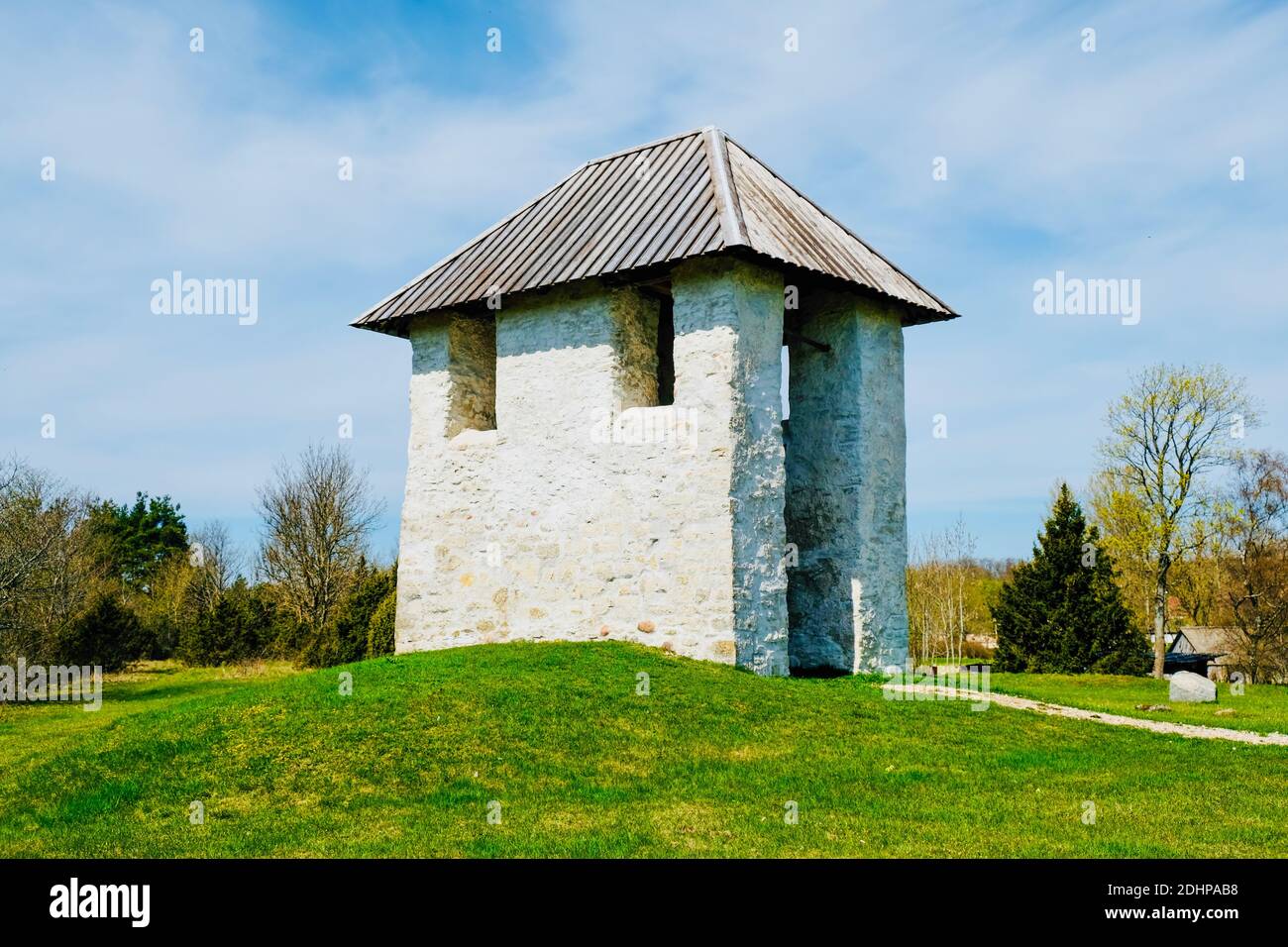 Campanile - Kihelkonna, Contea di Saare, Estonia Foto Stock