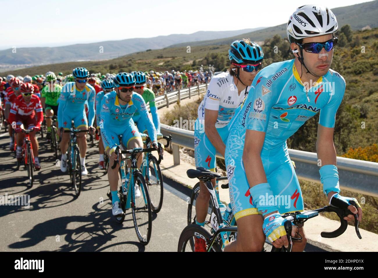 Italiano Fabio Aru del team Aistana durante la Vuelta a la Comunidad Valenciana tappa Orihuela a Xorret del Cati in Spagna il 6 febbraio 2016. Foto di Giuliano Bevilacqua/ABACAPRESS.COM Foto Stock