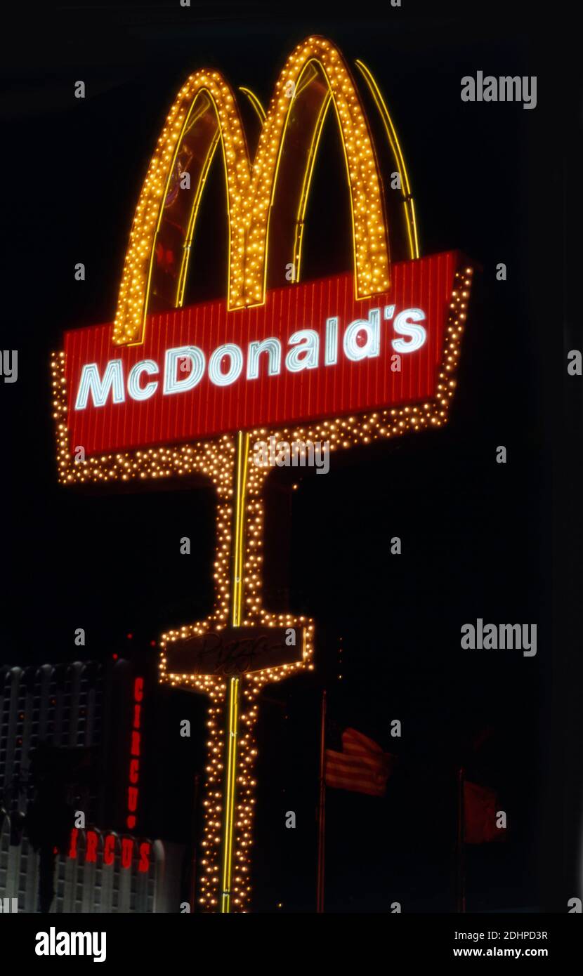 McDonald's Sign a Las Vegas, Nevada Foto Stock